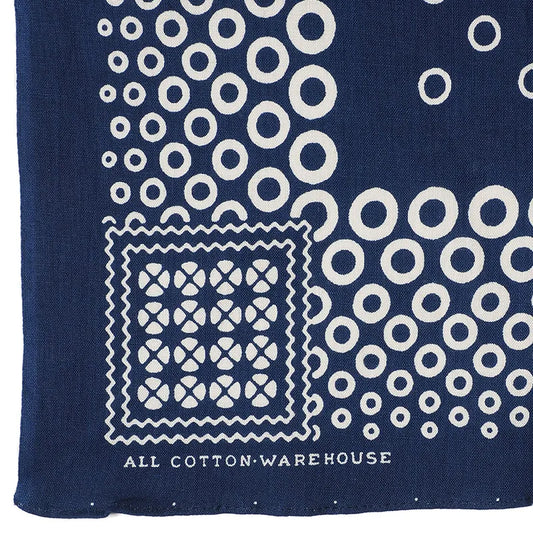 Lot 5227 SELVEDGE INDIGO BANDANA C pattern (CIRCLE)