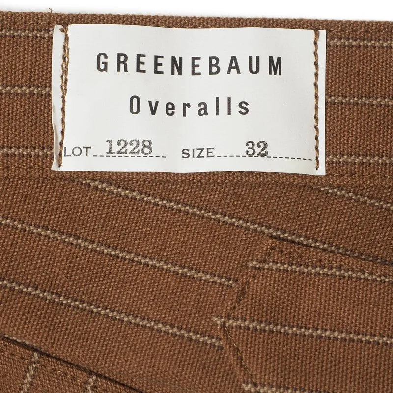 Lot 1228 GREENEBAUM BROTHERS 1874 3-POCKET HEAVY LEATHER BOUND OVERALL Duck Stripe