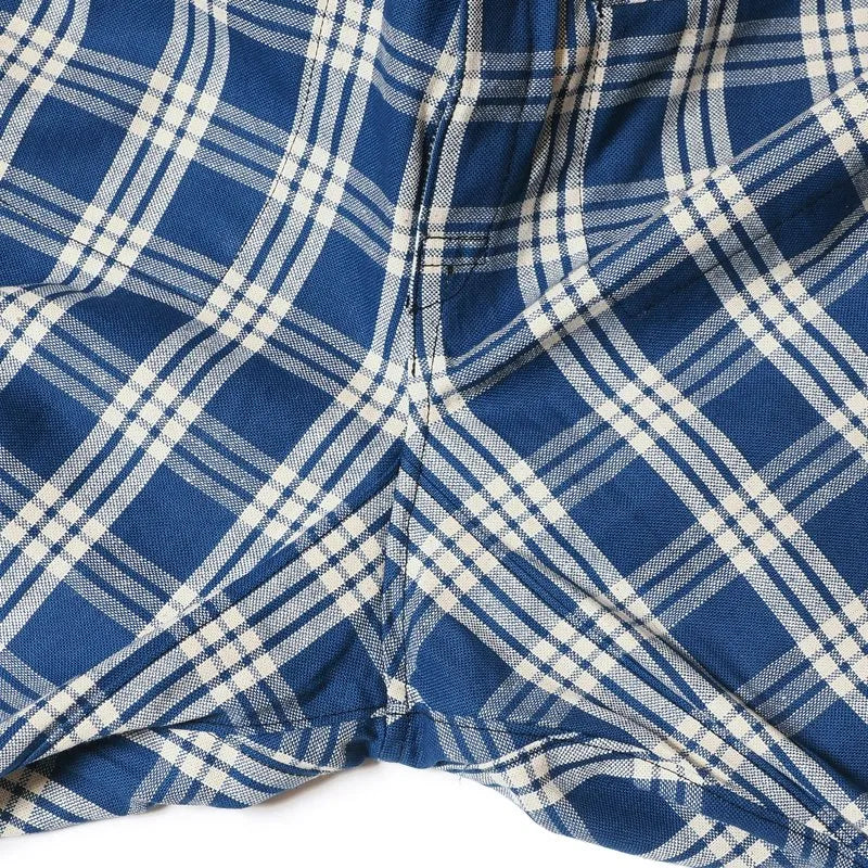 Lot 1237 1900’S INDIGO BLUE and WHITE CHECK WAIST OVERALL チェック