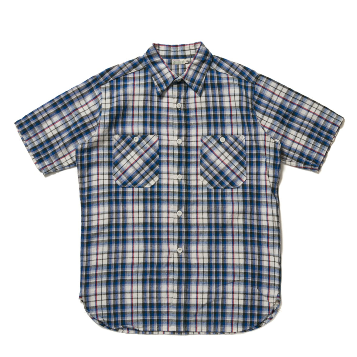 Lot 3056 SHORT SLEEVE CHECK WORK SHIRTS B柄