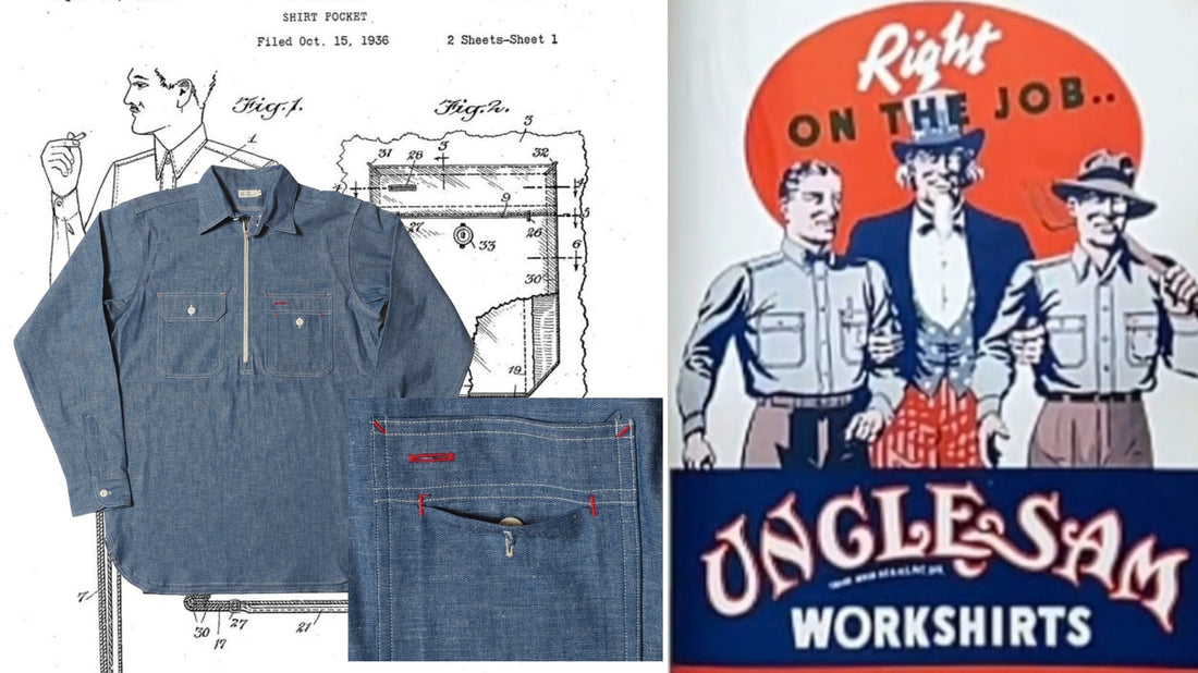 Lot 3062 HALF ZIP CHAMBRAY WORK SHIRTS