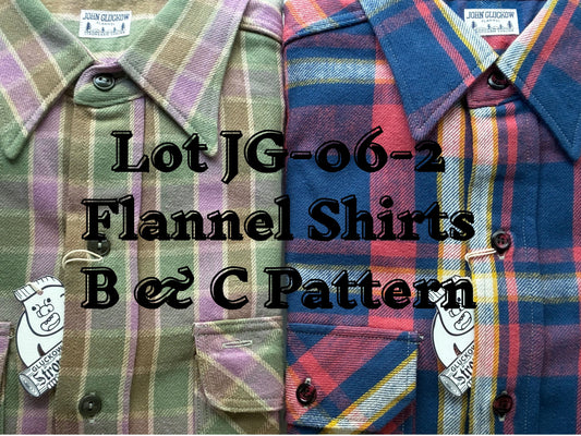 Lot JG-06-2 Flannel Shirts B Pattern & C Pattern