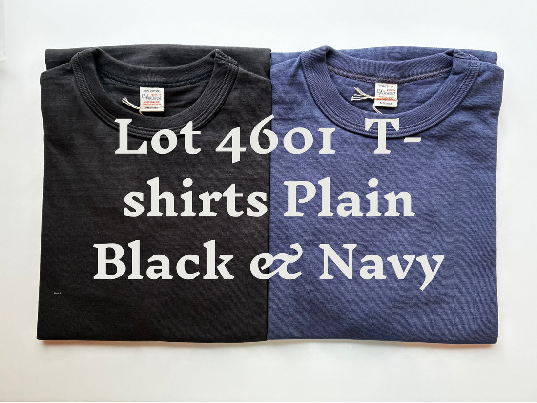 Lot 4601 T-Shirts Plain Black & Navy Restocked
