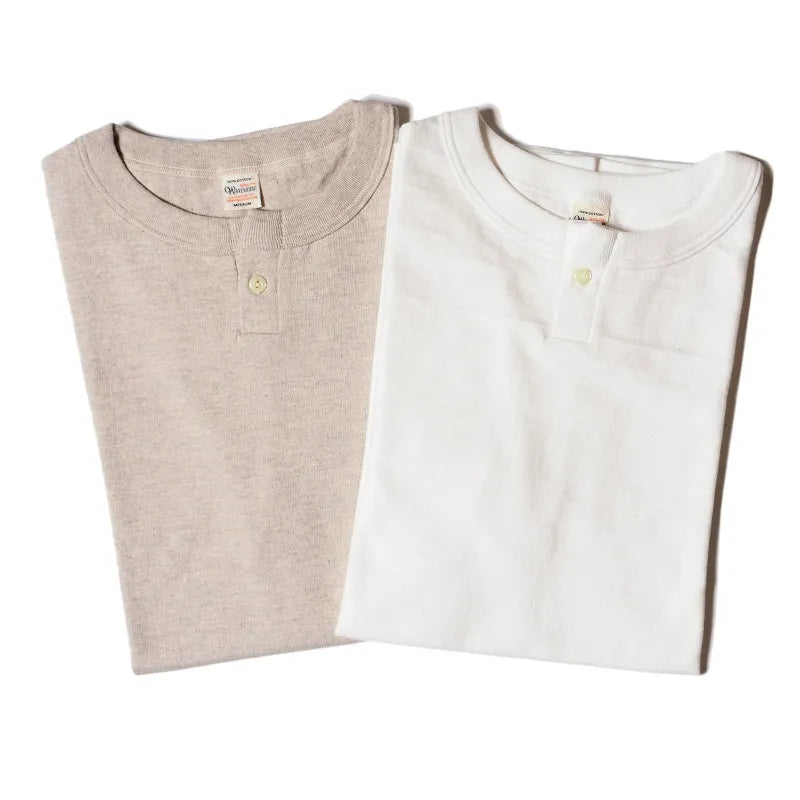 Lot 4082 1ボタン HENRY NECK T-shirts  無地