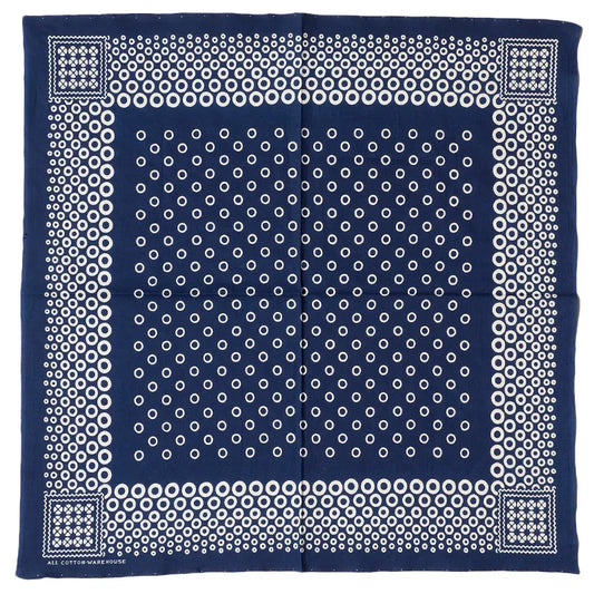 Lot 5227 SELVEDGE INDIGO BANDANA C pattern (CIRCLE)