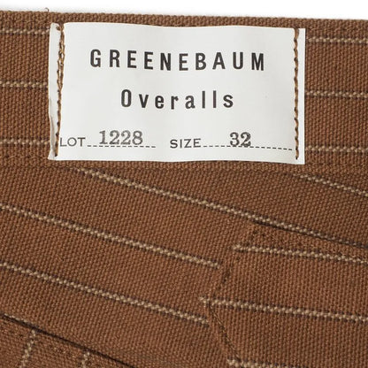 Lot 1228 GREENEBAUM BROTHERS 1874 3-POCKET HEAVY LEATHER BOUND OVERALL Duck Stripe