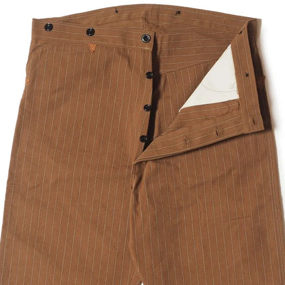 Lot 1228 GREENEBAUM BROTHERS 1874 3-POCKET HEAVY LEATHER BOUND OVERALL Duck Stripe