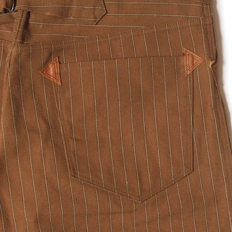 Lot 1228 GREENEBAUM BROTHERS 1874 3-POCKET HEAVY LEATHER BOUND OVERALL Duck Stripe