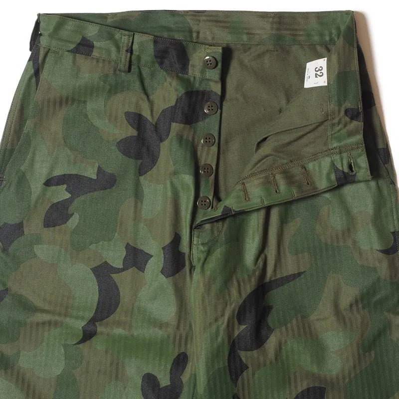 Lot 1236 USMC HBT P53 UTILITY PANTS FIRST-TIME CAMOUFLAGE ONE WASH