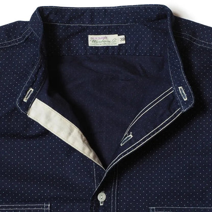 Lot 3057 WABASH DOT PRINT SHIRTS(STAND COLLAR)