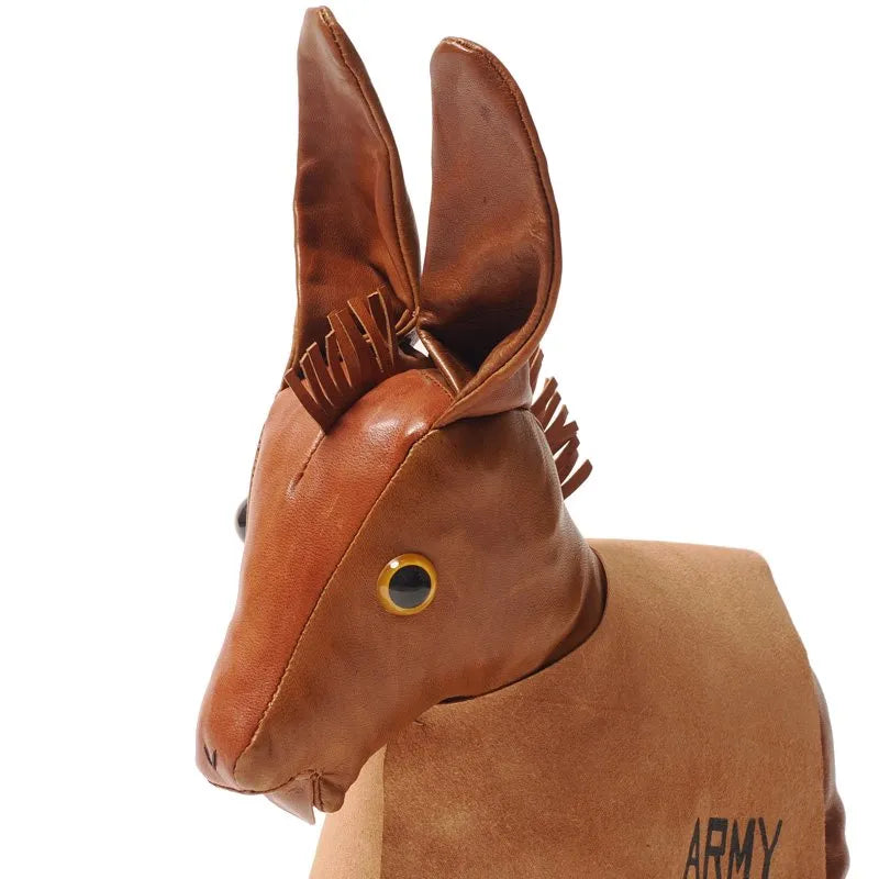 Lot 5243 GENUINE LEATHER MASCOT DOLL USMA "MULE" BROWN