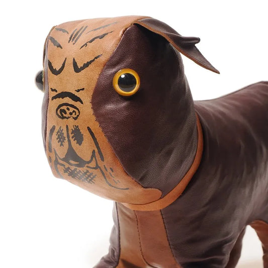 5243号拍品 真皮吉祥物玩偶 USMA “斗牛犬” 棕色
