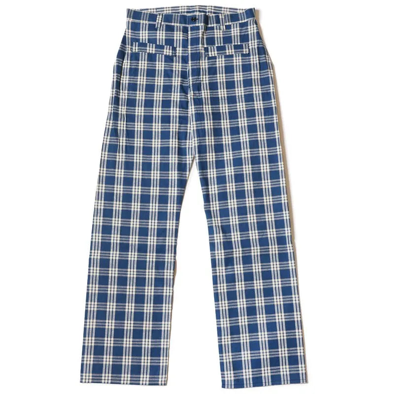 Lot 1237 1900’S INDIGO BLUE and WHITE CHECK WAIST OVERALL チェック