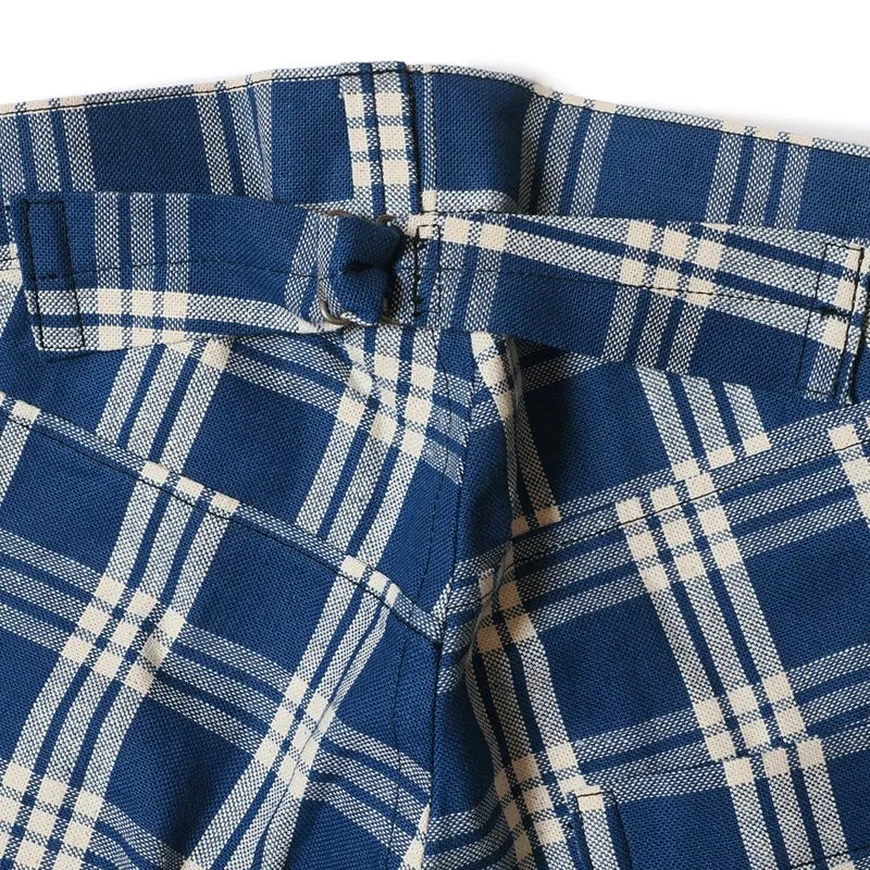 Lot 1237 1900’S INDIGO BLUE and WHITE CHECK WAIST OVERALL チェック