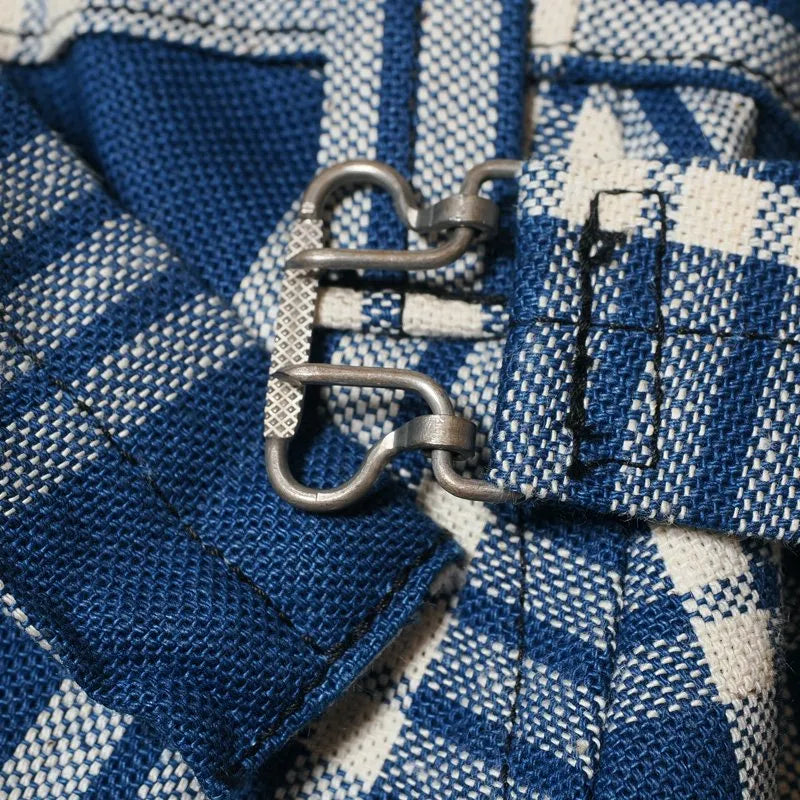 Lot 1237 1900’S INDIGO BLUE and WHITE CHECK WAIST OVERALL チェック