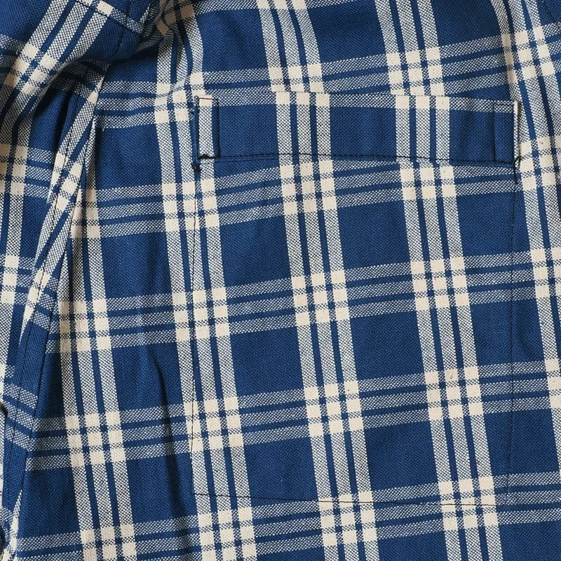 Lot 1237 1900’S INDIGO BLUE and WHITE CHECK WAIST OVERALL チェック