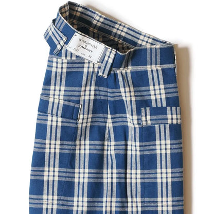 Lot 1237 1900’S INDIGO BLUE and WHITE CHECK WAIST OVERALL チェック