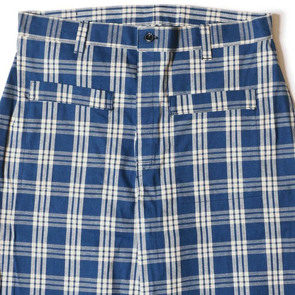 Lot 1237 1900’S INDIGO BLUE and WHITE CHECK WAIST OVERALL チェック
