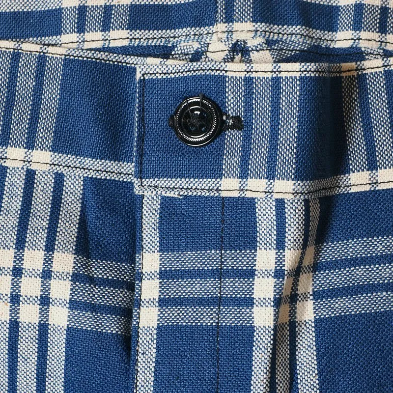Lot 1237 1900’S INDIGO BLUE and WHITE CHECK WAIST OVERALL チェック