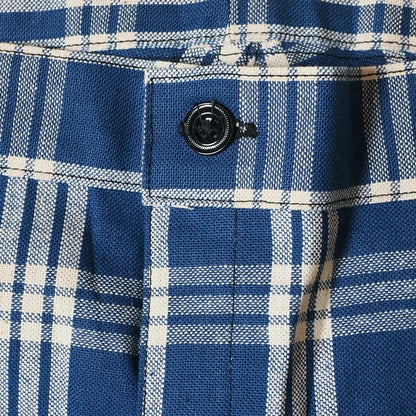 Lot 1237 1900’S INDIGO BLUE and WHITE CHECK WAIST OVERALL チェック