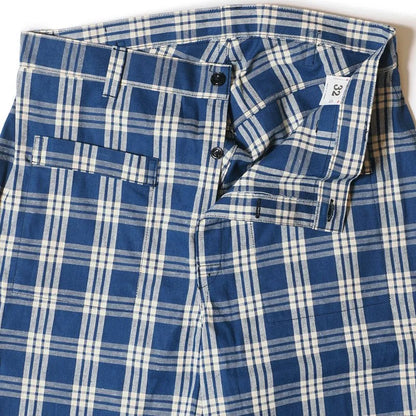 Lot 1237 1900’S INDIGO BLUE and WHITE CHECK WAIST OVERALL チェック