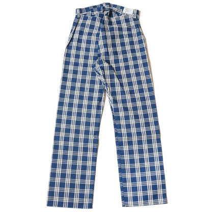 Lot 1237 1900’S INDIGO BLUE and WHITE CHECK WAIST OVERALL チェック