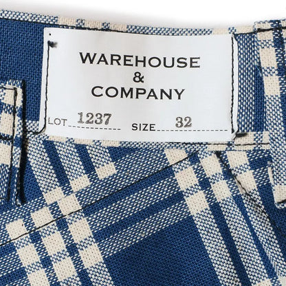 Lot 1237 1900’S INDIGO BLUE and WHITE CHECK WAIST OVERALL チェック