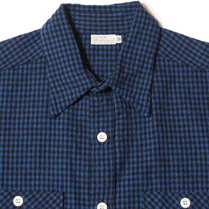 3056号拍品 短袖格子工作衬衫 A款（方格纹）