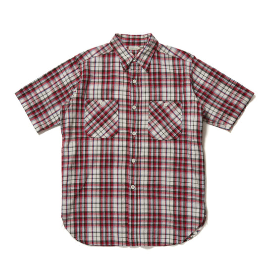 Lot 3056 SHORT  SLEEVE CHECK WORK SHIRTS  B柄