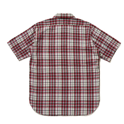 Lot 3056 SHORT  SLEEVE CHECK WORK SHIRTS  B柄