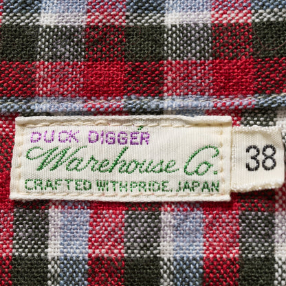 Lot 3056 SHORT  SLEEVE CHECK WORK SHIRTS  B柄