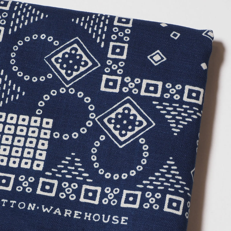 Lot 5227 SELVEDGE INDIGO BANDANA D柄(SQUARE)