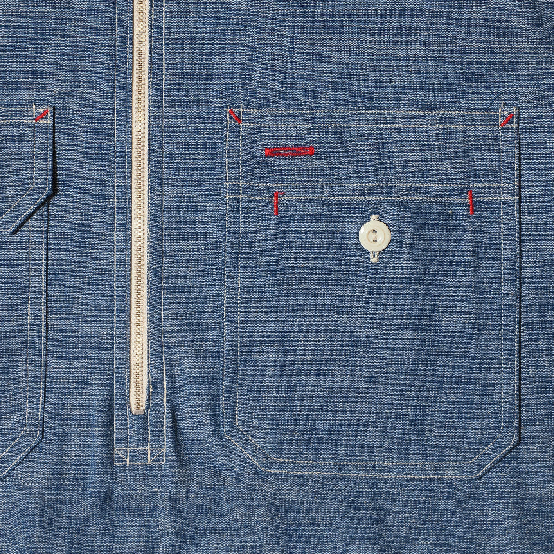 Lot 3062 HALF ZIP CHAMBRAY WORK SHIRTS