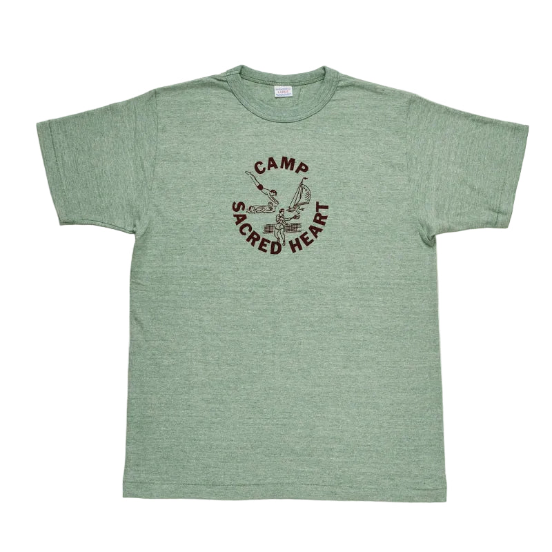Lot4096 88/12 杢クルーネックT　CAMP SACRED HEART